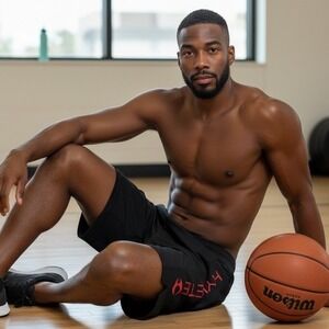 Hylete Mens Above Knee Training Shorts Black Red Logo Size Large Athletic Gym